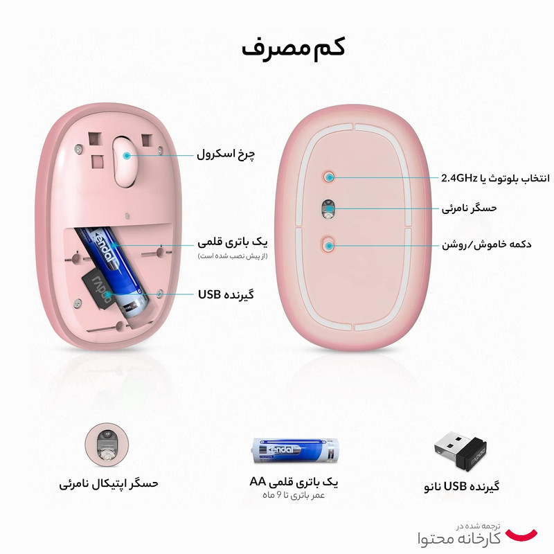 ماوس بی سیم رپو مدل M650 Silent