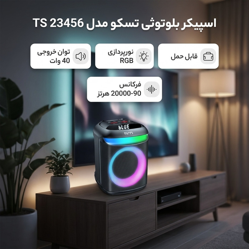 اسپیکر بلوتوثی تسکو مدل TS 23456